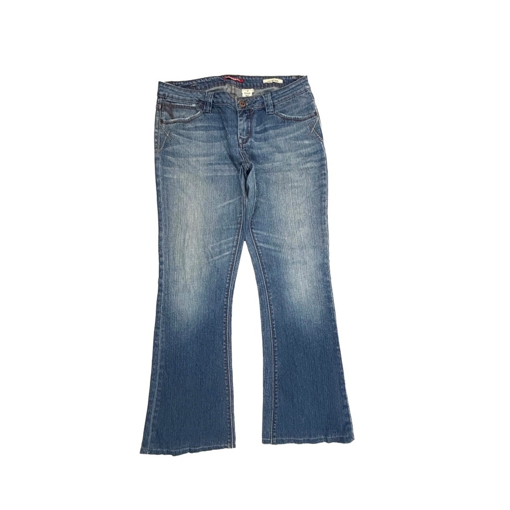 UnionBay Low Rise Flare Back Flap‎ Pocket Women's size 9 Medium Blue Denim jeans